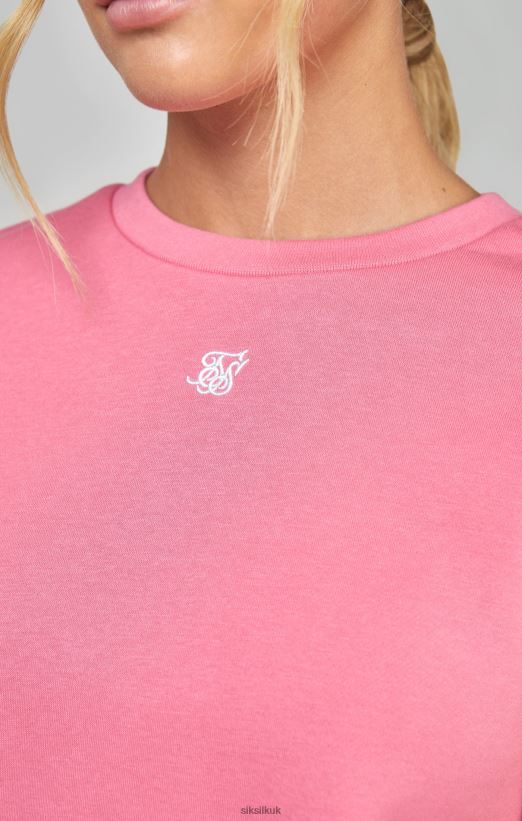 SikSilk Apparel 020XHH103 Pink Essential Sweatshirt Women