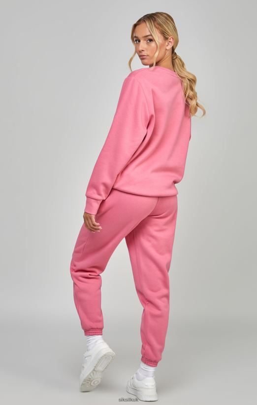SikSilk Apparel 020XHH103 Pink Essential Sweatshirt Women