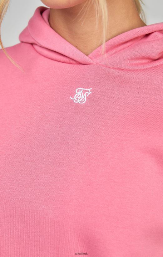 SikSilk Apparel 020XHH104 Pink Essential Overhead Hoodie Women