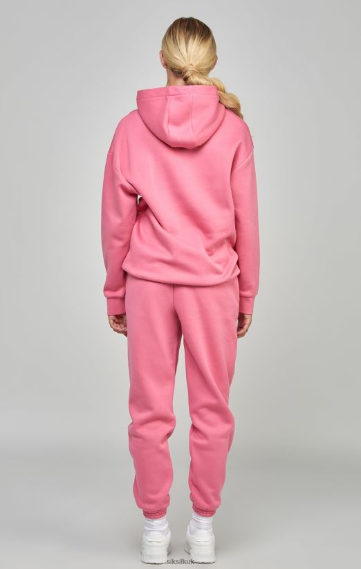 SikSilk Apparel 020XHH104 Pink Essential Overhead Hoodie Women
