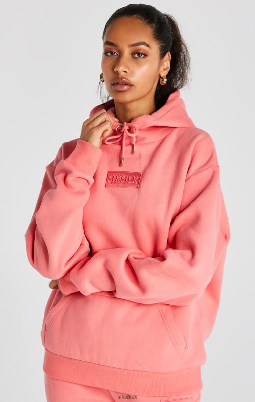 SikSilk Apparel 020XHH108 Coral Oversized Hoodie Women