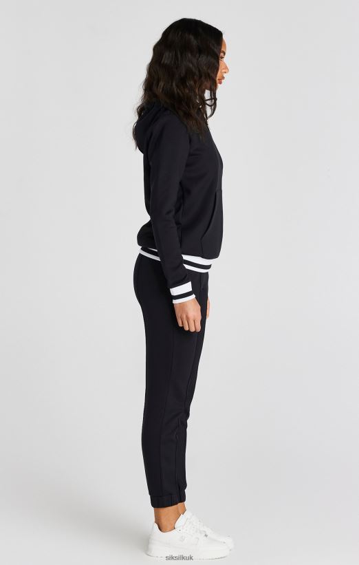 SikSilk Apparel 020XHH109 Black Basketball Track Top Women