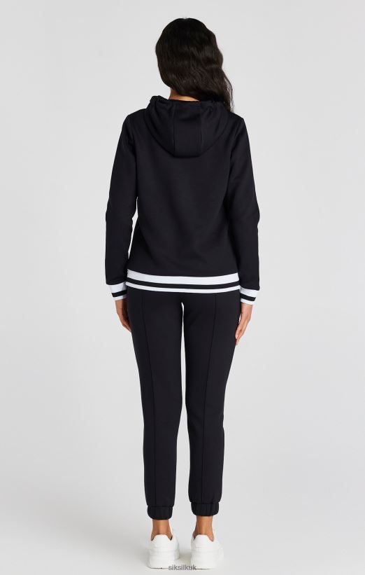 SikSilk Apparel 020XHH109 Black Basketball Track Top Women