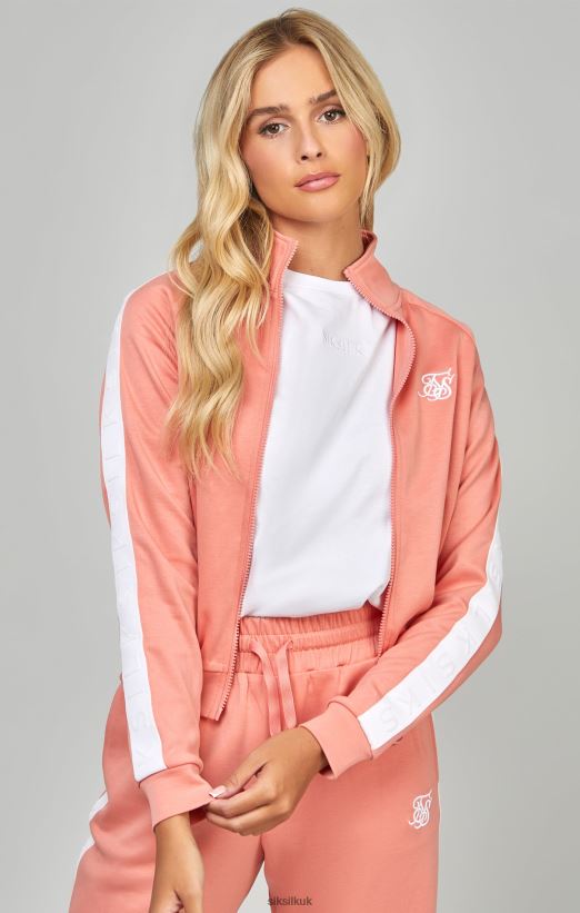SikSilk Apparel 020XHH110 Coral Taped Track Top Women