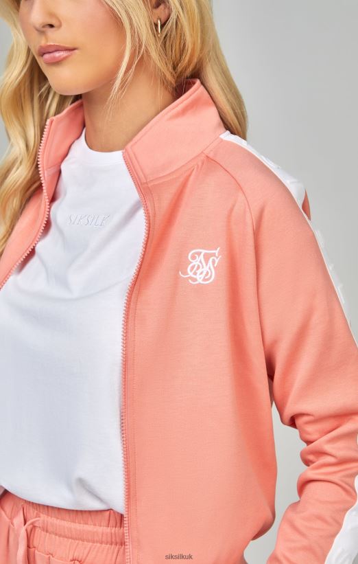 SikSilk Apparel 020XHH110 Coral Taped Track Top Women