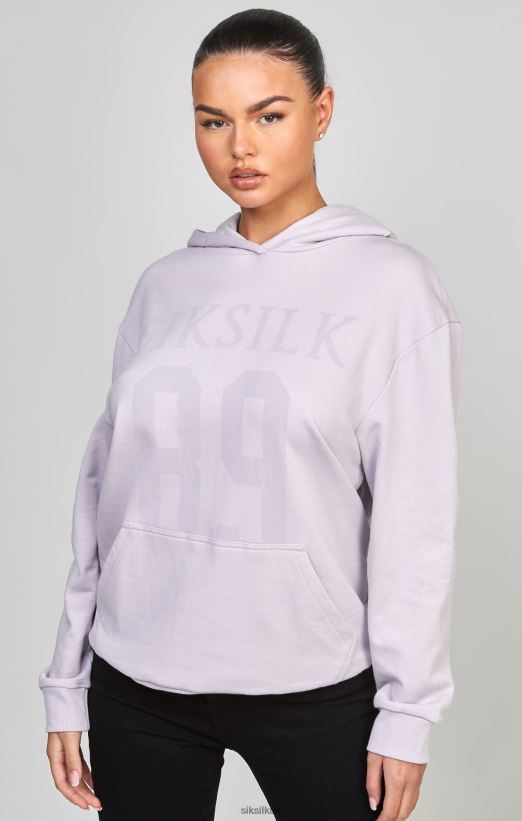 SikSilk Apparel 020XHH115 Purple Oversized 89 Hoodie Women