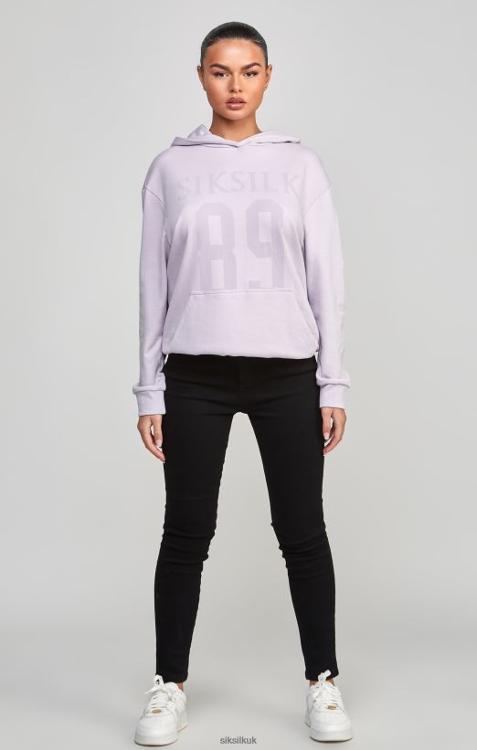 SikSilk Apparel 020XHH115 Purple Oversized 89 Hoodie Women