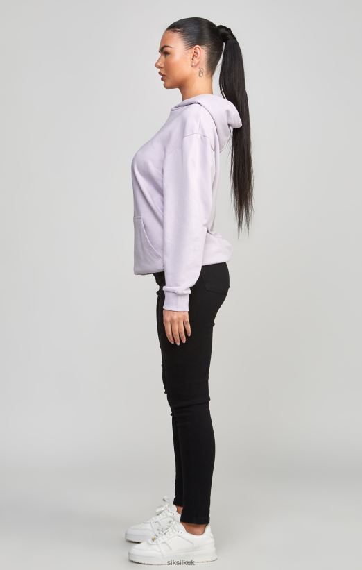 SikSilk Apparel 020XHH115 Purple Oversized 89 Hoodie Women