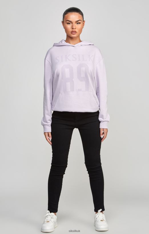 SikSilk Apparel 020XHH115 Purple Oversized 89 Hoodie Women