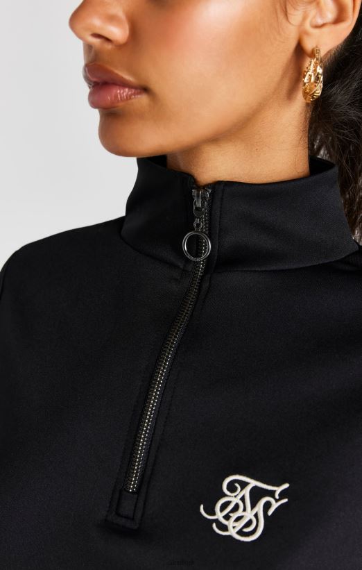 SikSilk Apparel 020XHH74 Black Track Top Women