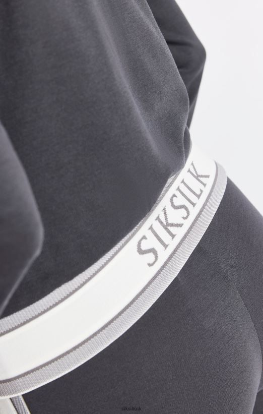 SikSilk Apparel 020XHH81 Grey Zip Track Top Women