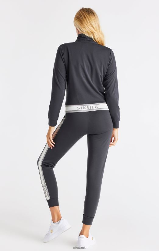 SikSilk Apparel 020XHH81 Grey Zip Track Top Women