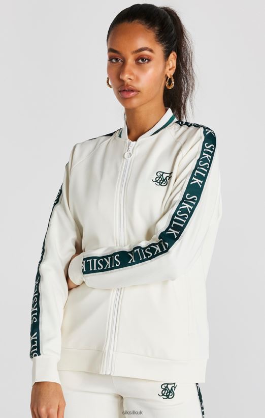 SikSilk Apparel 020XHH89 Ecru Tape Bomber Women