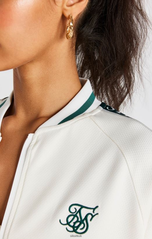 SikSilk Apparel 020XHH89 Ecru Tape Bomber Women