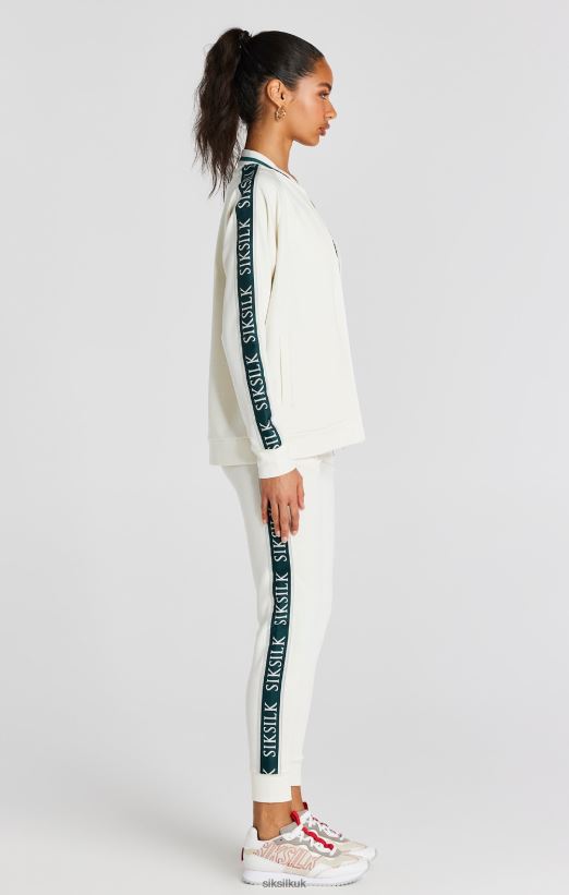 SikSilk Apparel 020XHH89 Ecru Tape Bomber Women