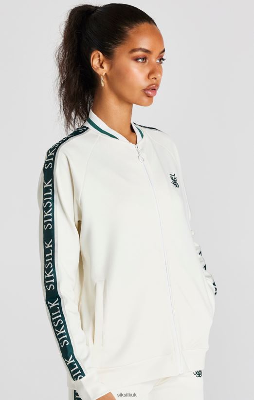 SikSilk Apparel 020XHH89 Ecru Tape Bomber Women