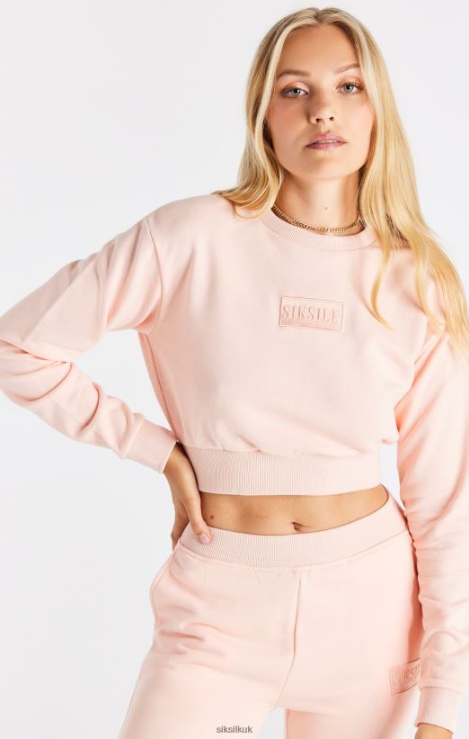SikSilk Apparel 020XHH91 Pink Crop Sweat Women