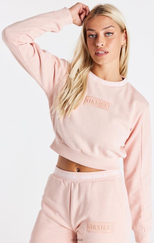 SikSilk Apparel 020XHH91 Pink Crop Sweat Women