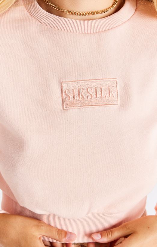 SikSilk Apparel 020XHH91 Pink Crop Sweat Women