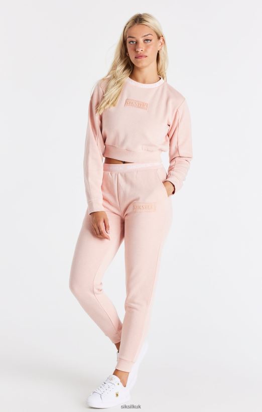 SikSilk Apparel 020XHH91 Pink Crop Sweat Women