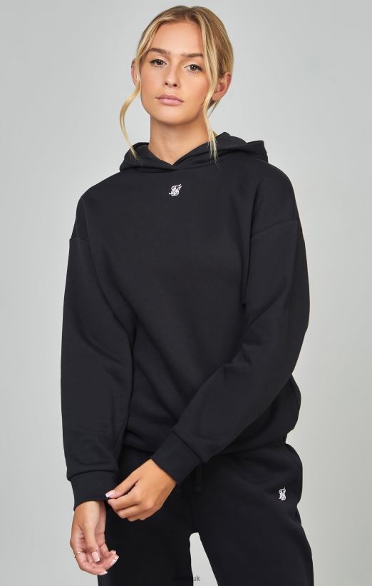 SikSilk Apparel 020XHH99 Black Essential Overhead Hoodie Women