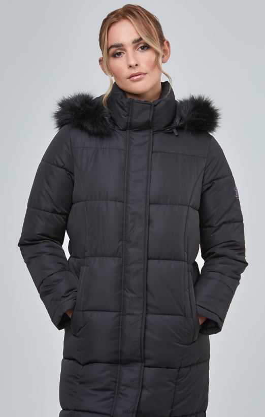 SikSilk Apparel 020XHH129 Black Longline Padded Parka Women