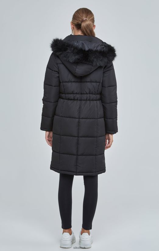 SikSilk Apparel 020XHH129 Black Longline Padded Parka Women