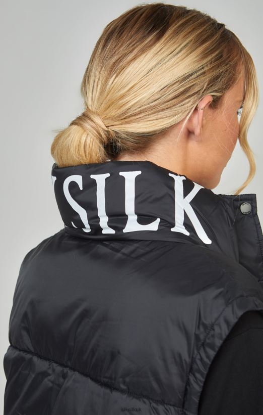 SikSilk Apparel 020XHH132 Black Cropped Gilet Women