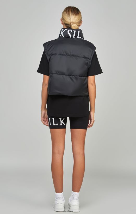 SikSilk Apparel 020XHH132 Black Cropped Gilet Women
