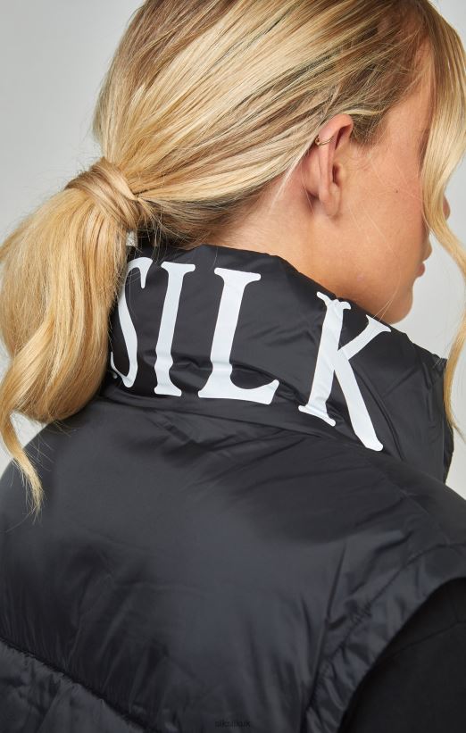 SikSilk Apparel 020XHH132 Black Cropped Gilet Women