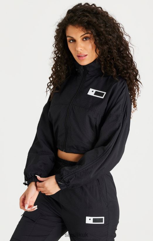 SikSilk Apparel 020XHH139 Black Cropped Ruched Jacket Women