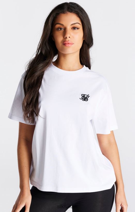 SikSilk Apparel 020XHH27 White Essential Boyfriend T-Shirt Women