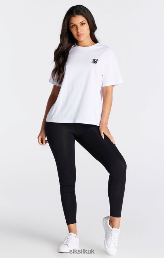 SikSilk Apparel 020XHH27 White Essential Boyfriend T-Shirt Women