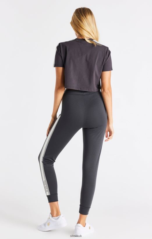 SikSilk Apparel 020XHH30 Grey Crop T-Shirt Women