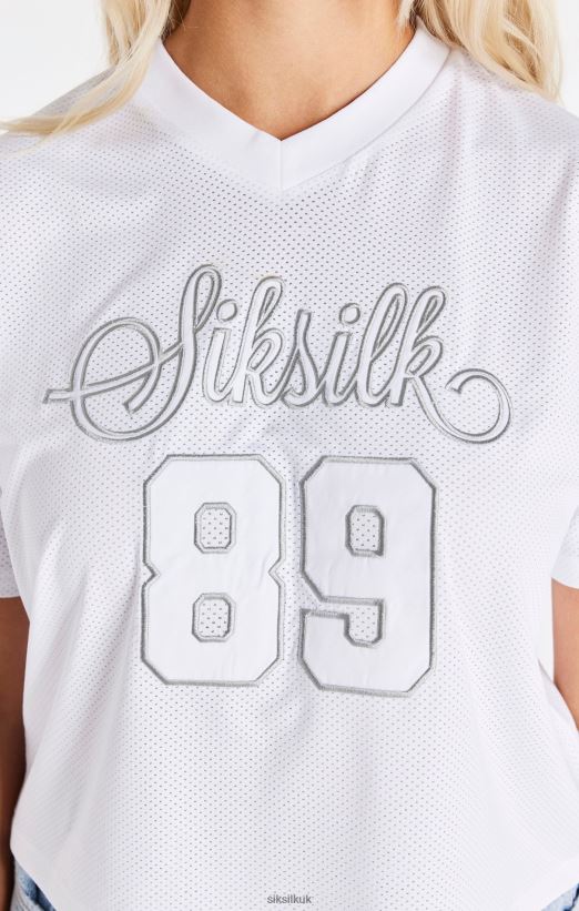 SikSilk Apparel 020XHH32 White Mesh T-Shirt Women