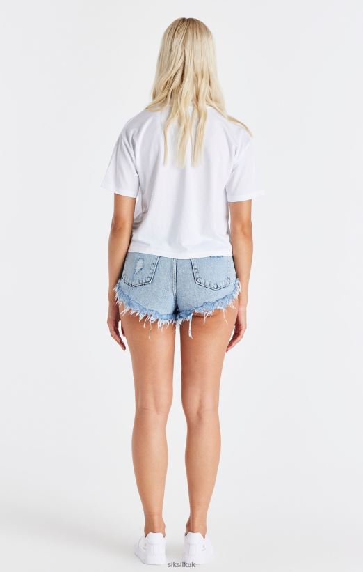 SikSilk Apparel 020XHH32 White Mesh T-Shirt Women