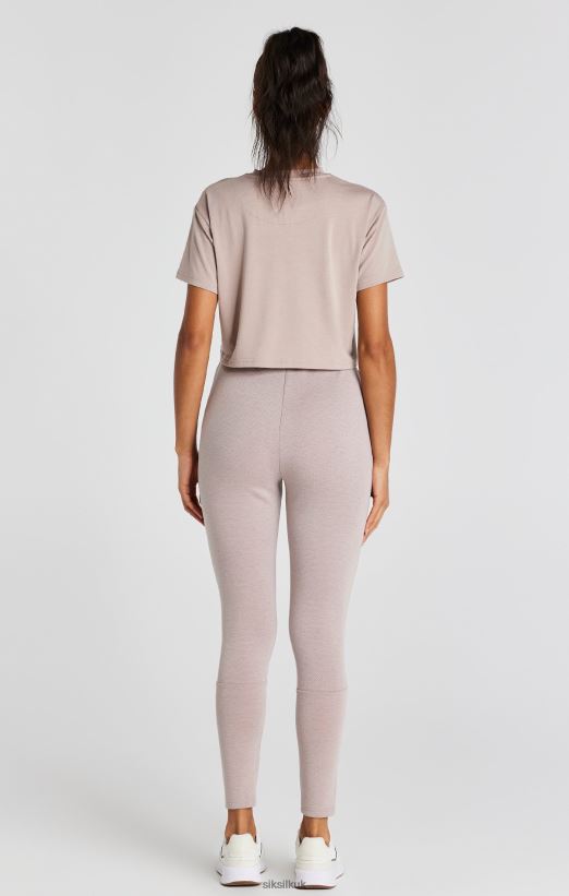 SikSilk Apparel 020XHH34 Washed Pink Crop T-Shirt Women