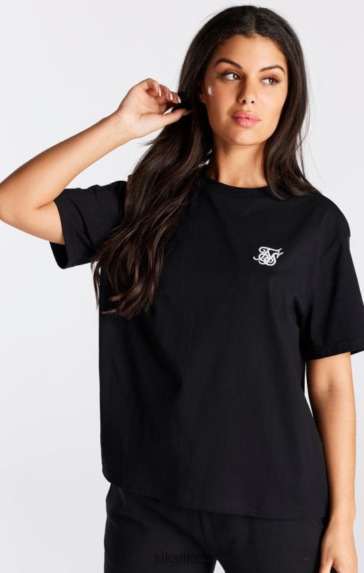 SikSilk Apparel 020XHH40 Black Essential Boyfriend T-Shirt Women