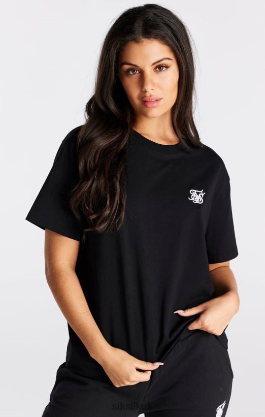 SikSilk Apparel 020XHH40 Black Essential Boyfriend T-Shirt Women