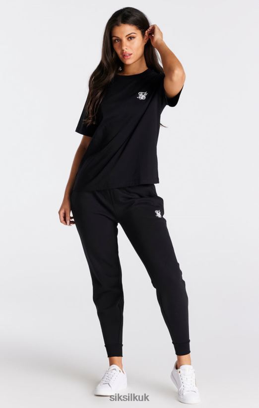 SikSilk Apparel 020XHH40 Black Essential Boyfriend T-Shirt Women