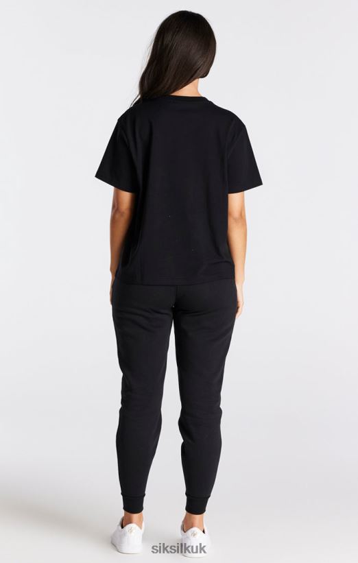 SikSilk Apparel 020XHH40 Black Essential Boyfriend T-Shirt Women