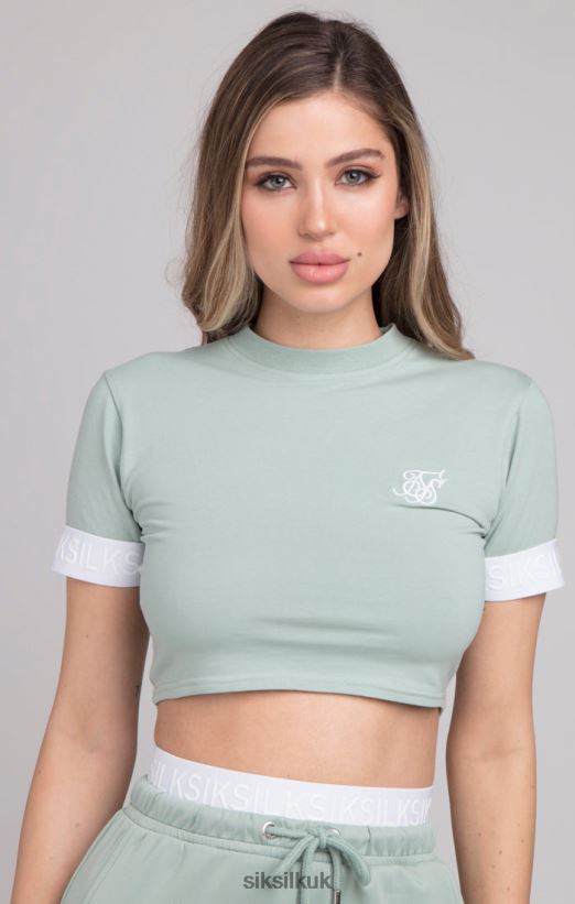 SikSilk Apparel 020XHH46 Green Crop T-Shirt Women