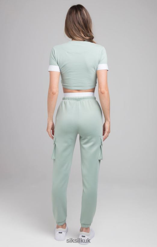 SikSilk Apparel 020XHH46 Green Crop T-Shirt Women