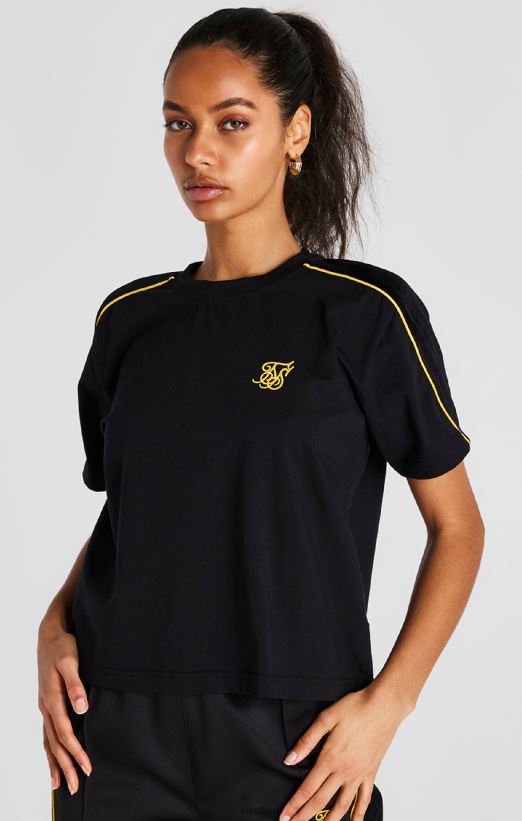 SikSilk Apparel 020XHH49 Black T-Shirt Women