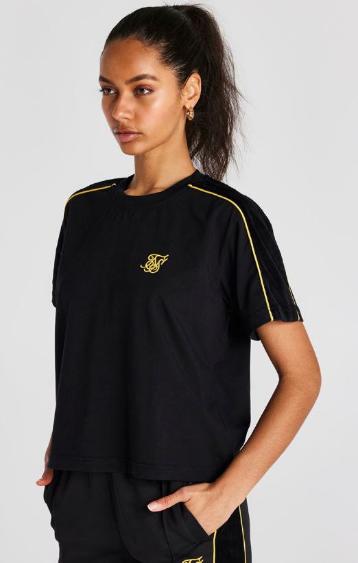 SikSilk Apparel 020XHH49 Black T-Shirt Women