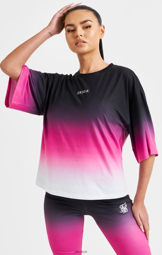 SikSilk Apparel 020XHH56 Pink Fade T-Shirt Women