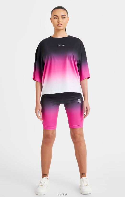 SikSilk Apparel 020XHH56 Pink Fade T-Shirt Women