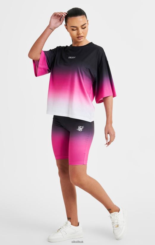 SikSilk Apparel 020XHH56 Pink Fade T-Shirt Women