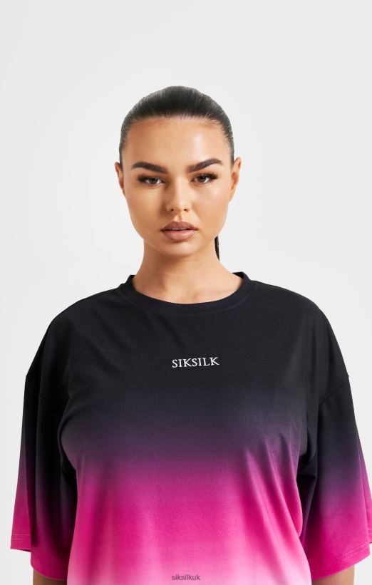 SikSilk Apparel 020XHH56 Pink Fade T-Shirt Women