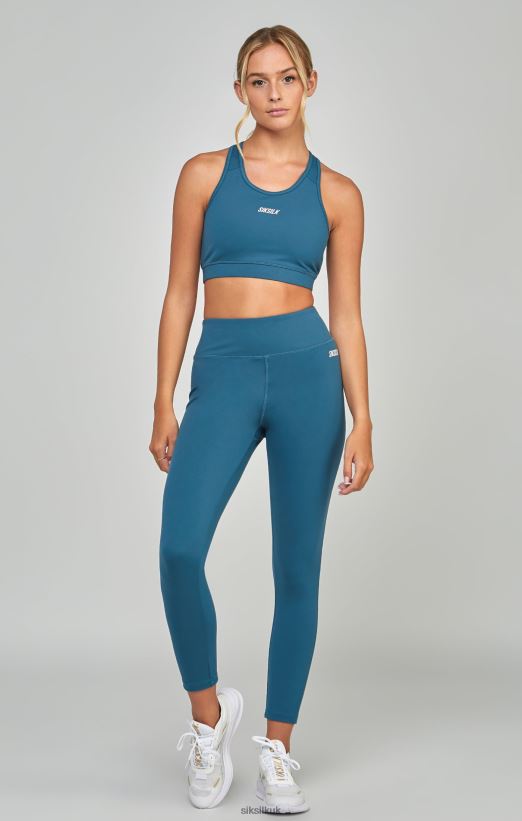 SikSilk Apparel 020XHH68 Teal Sports Essential Crop Top Women